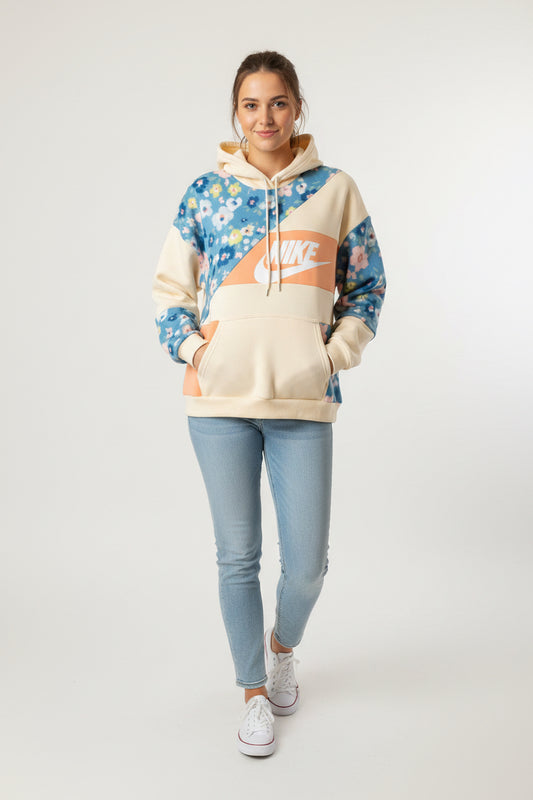 2X Peach, Floral, Off-white Nike Hoodie